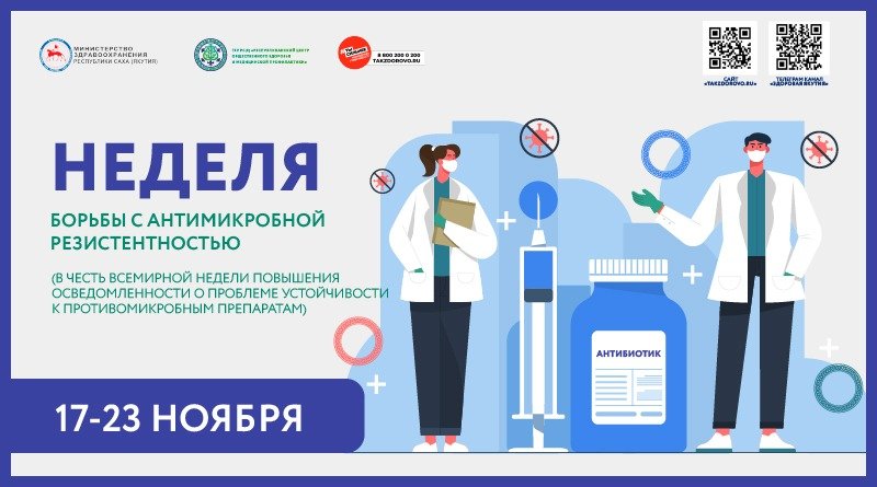 О неделе борьбы с антимикробной резистентностью (устойчивостью микроорганизмов к антибиотикам).